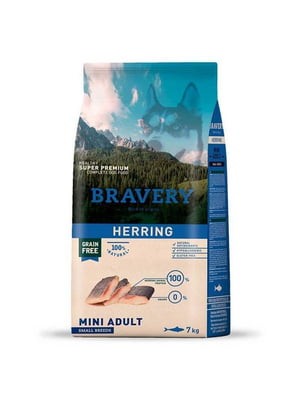 Bravery Herring Mini Adult беззерновий корм для собак маленьких порід 2 кг. | 6614552