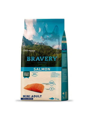 Bravery Salmon Mini Adult беззерновий корм для собак маленьких порід 2 кг. | 6614564