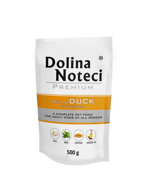 Dolina Noteci Premium консервы влажный корм для собак с уткой и тыквой 500 г х 10 шт | 6614603