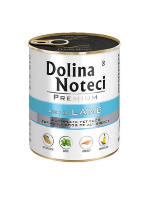 Dolina Noteci Premium консервы влажный корм для собак с ягненком 800 г х 12 шт | 6614623