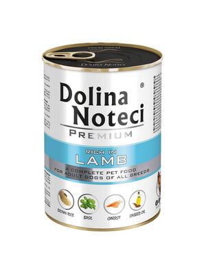 Dolina Noteci Premium консерви вологий корм для собак з ягнятком 400 г. х 24 шт. | 6614624