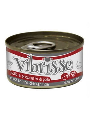 Croci Vibrisse вологий корм консерва для котів з куркою та шинкою 140 г х 12 шт | 6614631