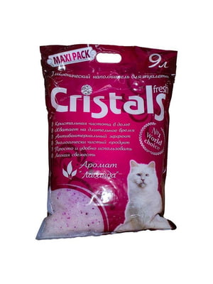 Cristals Fresh Силикагелевый наполнитель для кошачьих туалетов с ароматом лаванды 9 л. | 6614686