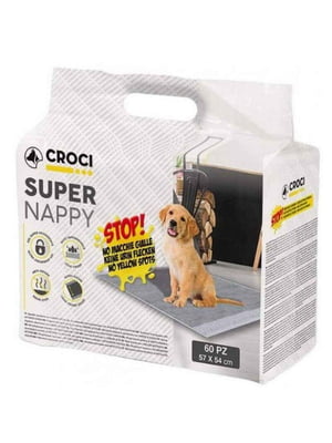 Одноразовые пеленки с активированным углем для собак и котов Croci Super Nappy Activated Carbon | 6614710
