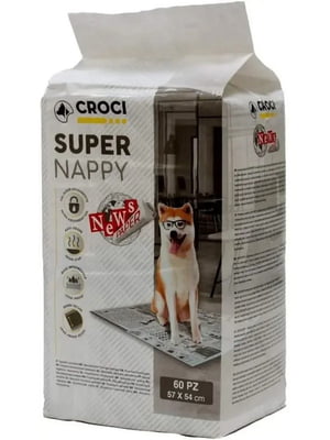 Одноразовые пеленки для собак с принтом газеты Croci Super Nappy | 6614714