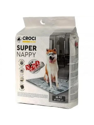 Одноразовые пеленки для собак с принтом газеты Croci Super Nappy 84х57 см.,30 шт. | 6614715