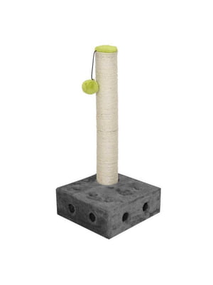 Когтеточка столбик с игрушкой для кошек CROCI Interactive Cheese 25х25х51.5 см | 6614718