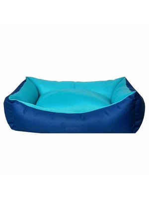 Мягкий лежак диван для котов и собак Milord Dondurma (Милорд) М - 62 х 44 х 22 см., Синий с голубым | 6614839