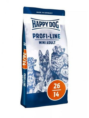 Happy Dog 26/14 Profi Line Mini Adult сухий корм для дорослих собак малих порід | 6614958