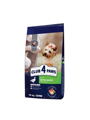 Club 4 Paws Premium Adult Small Breed Duck сухий корм із качкою для дорослих собак малих порід | 6615020