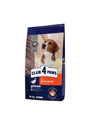 Club 4 Paws Premium Adult Medium Breed Duck сухой корм с уткой для взрослых собак средних пород | 6615021