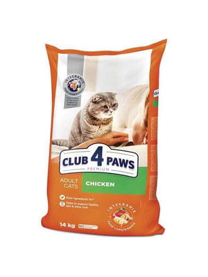 Club 4 Paws Premium Adult Cat Chicken сухой корм с курицей для взрослых котов | 6615024