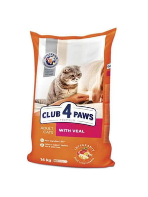 Club 4 Paws Premium Adult Cat Veal сухой корм с телятиной для взрослых котов | 6615025