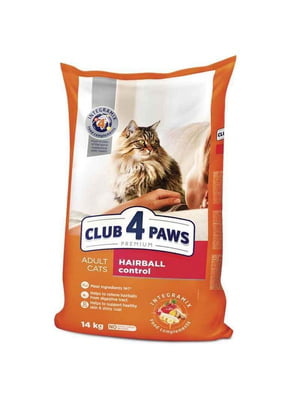 Club 4 Paws Premium Hairball Control Adult Cat Chicken корм для котов выведения шерсти из ЖКТ | 6615029