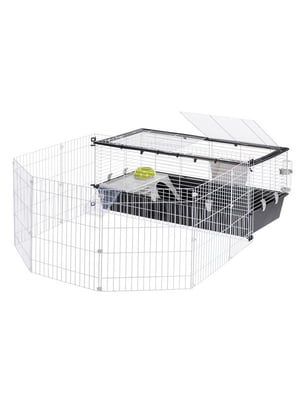 Клетка для кроликов и морских свинок с садком и аксессуарами Ferplast ParkHome 118 x 164 x h 56 cм - 120 | 6615067