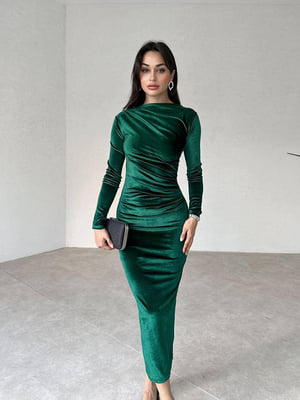 Вишукана сукня-футляр зеленого кольору | 6615480