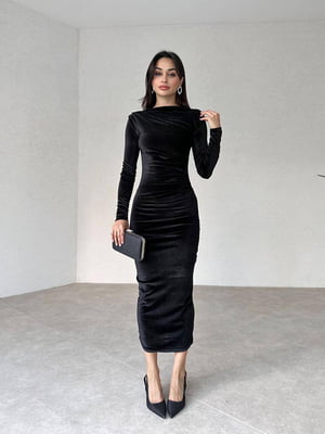 Вишукана сукня-футляр чорного кольору | 6615482