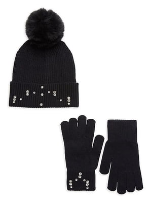 Набір зимовий: в'язані рукавички та шапка | 6615867