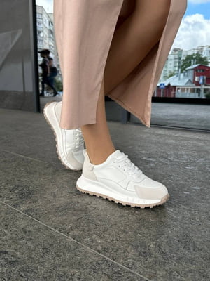 Комбіновані кросівки білого кольору | 6616707