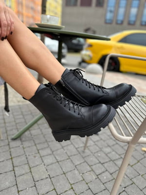 Кожаные черные ботинки с невысоким подъемом | 6616819