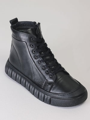 Ботинки осенние черные кожаные | 6616597