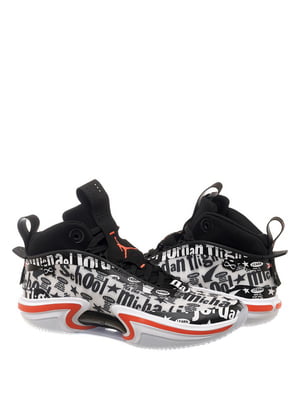 Кросівки біло-чорні з принтом Air Jordan Xxxvi FS | 6053491
