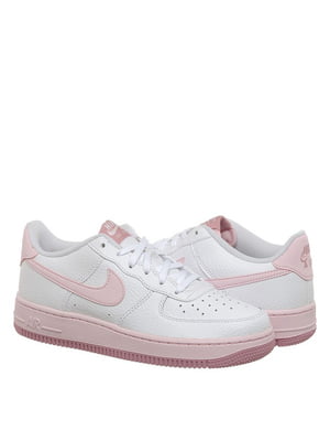 Кроссовки Nike Air Force 1 Gs Elemental Pink бело-розовые | 6616894