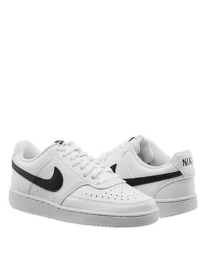 Кросівки білі з чорним логотипом Court Vision Lo Nn | 6616923