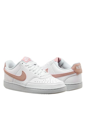 Кросівки білі з рожевим логотипом Court Vision Lo Nn | 6616924