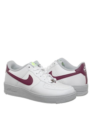 Кросівки білі з фіолетовим логотипом Air Force 1 Crater Nn (Gs) | 6616928