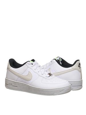 Кросівки білі з бежевим логотипом Air Force 1 Crater Nn (Gs) | 6616929
