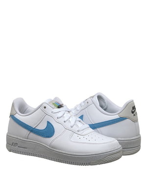 Кросівки біло-блакитні Nike Air Force 1 Crater(Gs)  | 6616975