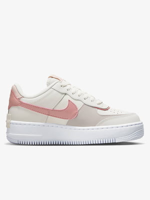 Кросівки біло-рожеві Air Force 1 Shadow Shoes | 6616988