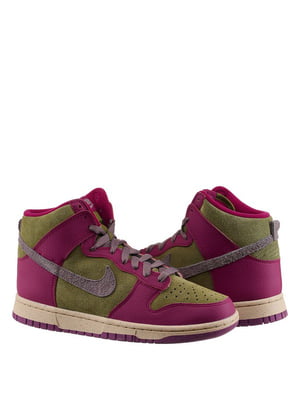 Кросівки зелено-рожеві Dunk High “Dynamic Berry” | 6616993