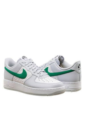 Кросівки білі із зеленим логотипом Air Force 1 Low  | 6617210