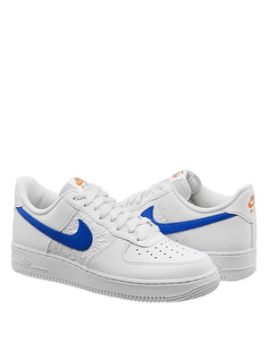 Кросівки білі із синім логотипом Air Force 1 07  | 6617211
