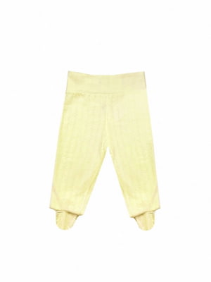 Нежно-желтые ползунки-штанишки с узором | 6618432
