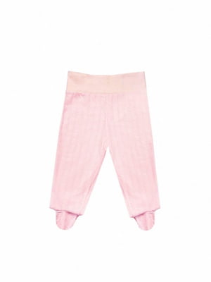 Рожеві повзунки-штанці з візерунком | 6618435