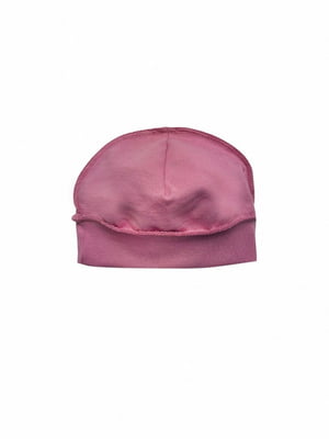 Темно-розовая шапка из футера с начесом | 6618806