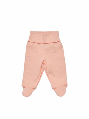 Теплі повзунки-штанці ніжно-рожевого кольору | 6619032