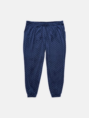 Пижамные брюки синие в горошек | 6619341