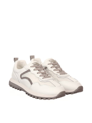 Білі кросівки с контрастною шнурівкою | 6619630