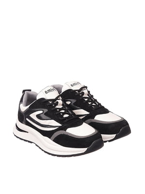 Шкіряні кросівки чорно-білого кольору | 6619659