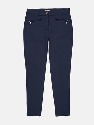 Зауженные брюки темно-синие | 6619957