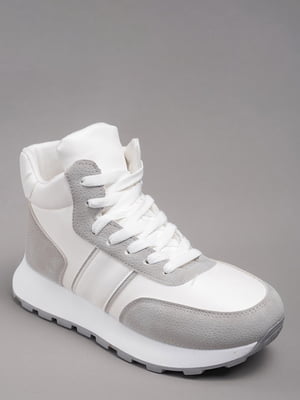 Кросівки зимові високі біло-сірі | 6620364