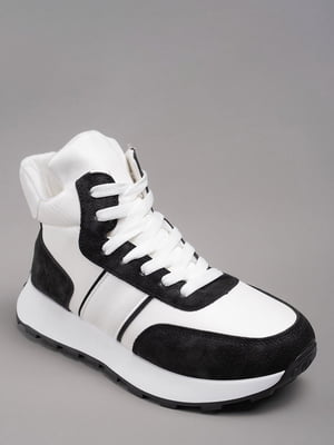 Кросівки зимові високі біло-чорні | 6620374