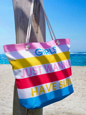 Пляжна сумка Малібу "Girls Just Wanna Have Sun" | 6620751