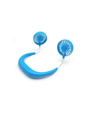 Вентилятор на шею портативный с аккумулятором (голубой) | 6620883