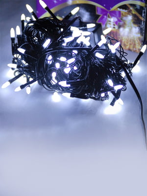 Гирлянда светодиодная LED 200 белый на черных проводах | 6620932