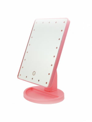 Настільне дзеркало з 16 LED підсвічуванням Large LED Mirror Pink | 6621061